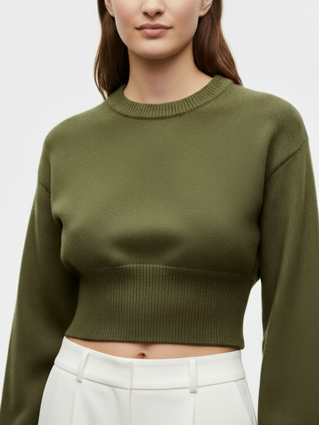 Elsie | Cropped Knit Sweater