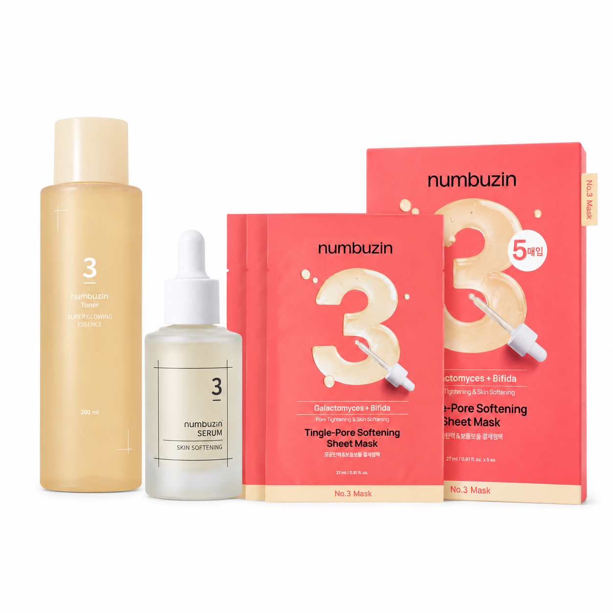 Numbuzin No.3 Pore Care 3 Step Routine Set